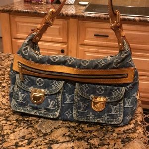 Louis Vuitton Monogram Baggy Denim Shoulder Bag!